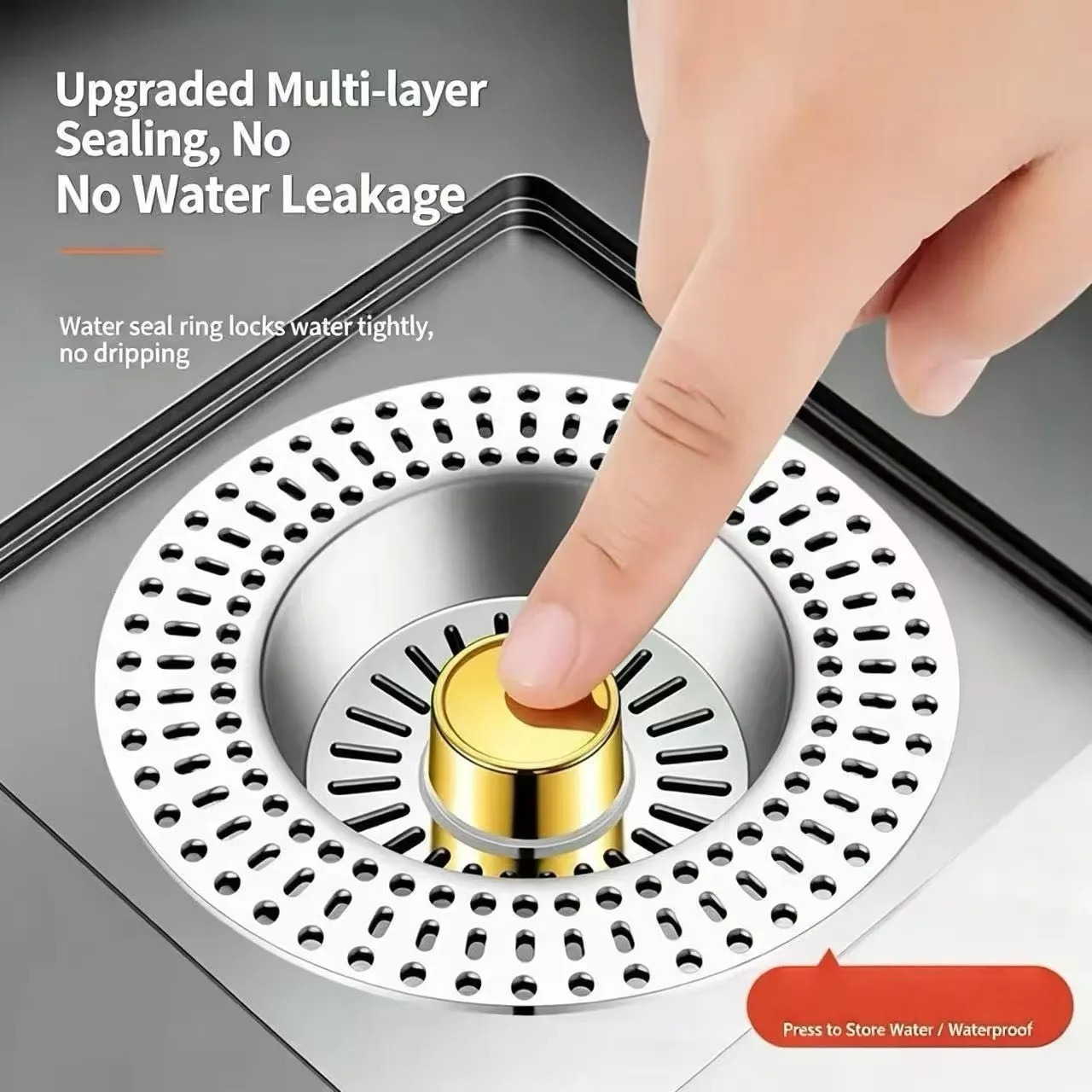

Stainless steel sink filter screen, kitchen universal sink, leaking plug, sink bounce core, drain device