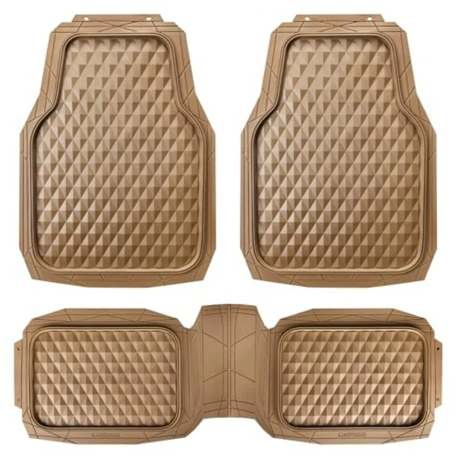 

Прочные резиновые автомобильные коврики с глубоким бортом, всепогодные, полный комплект, износостойкие, противоскользящие, 3D ромбовидные, водонепроницаемые, с возможностью обрезки по размеру