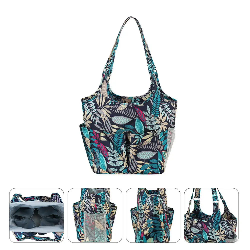 

Yarn ganizer Tote Bag 600D Oxford Cloth Wool Storage Crochet Hook Knitting Tools Portable Reinforced H Strap Multi Pockets