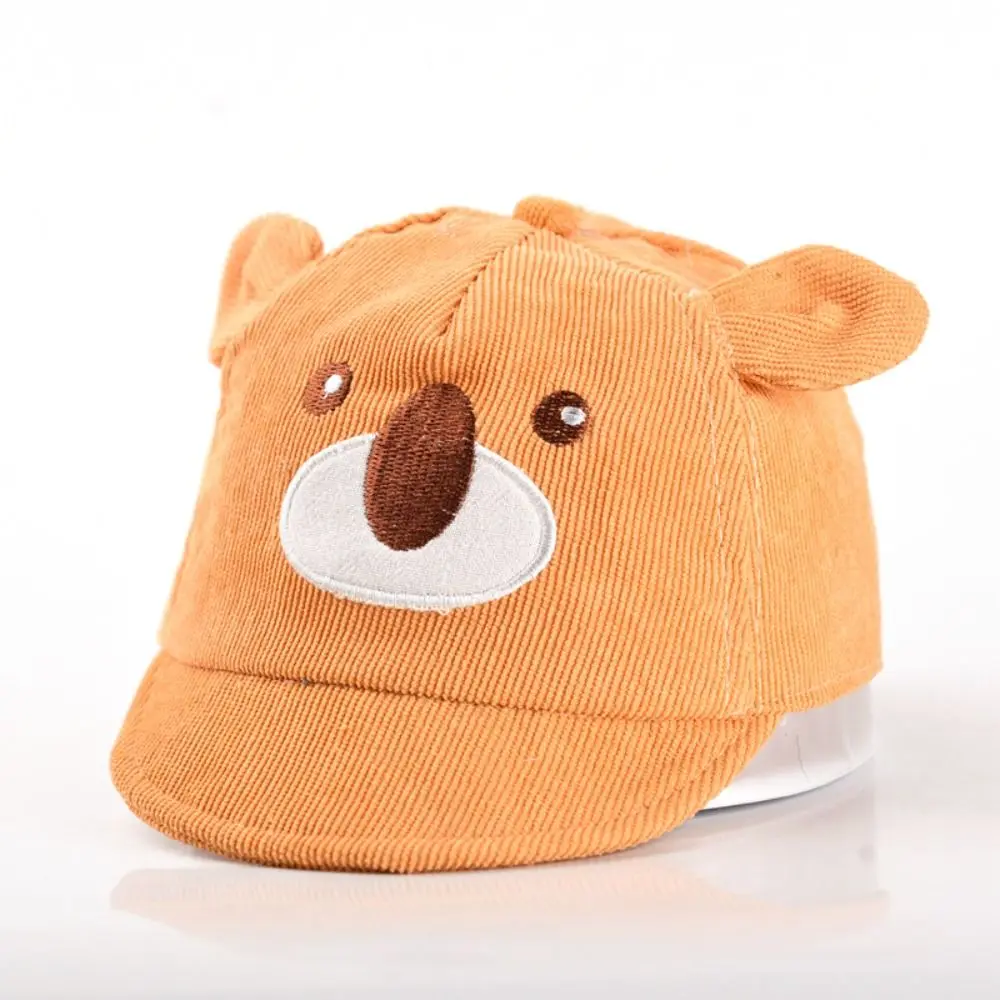 

Trendy Cartoon Bear Baseball Hat Short Brim Cotton Children Sun Visor Sunshade Peaked Cap Outdoor