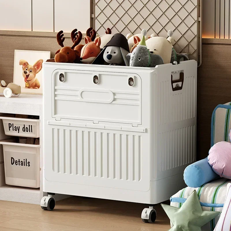 Clothes storage box Large capacity household flip storage cabinet Large foldable basket Clothesfinishing locker Durable