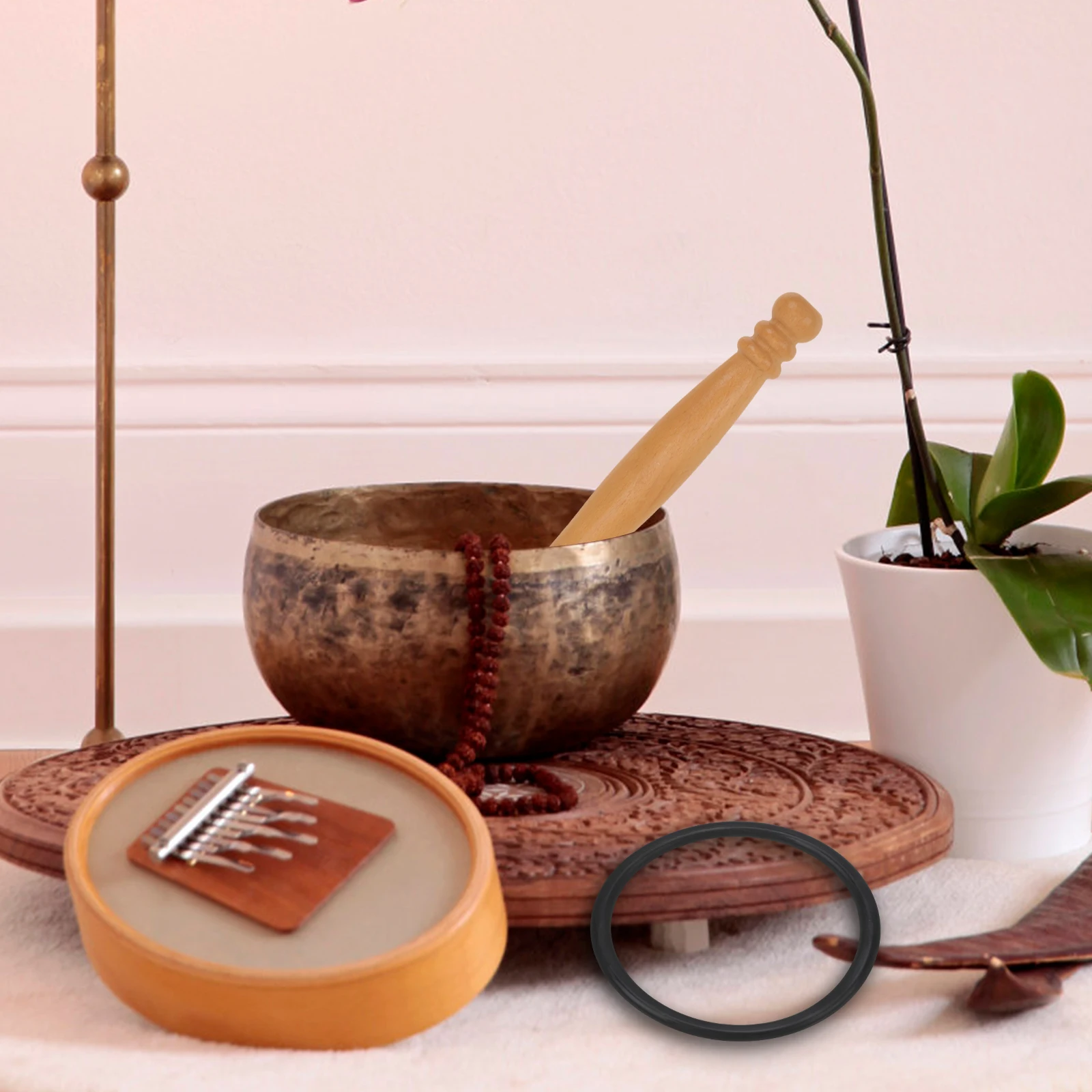 

Buddha Sound Bowl Rubber Knocking Stick Mallets Percussion Sticks Simple Singing Striker Accessory