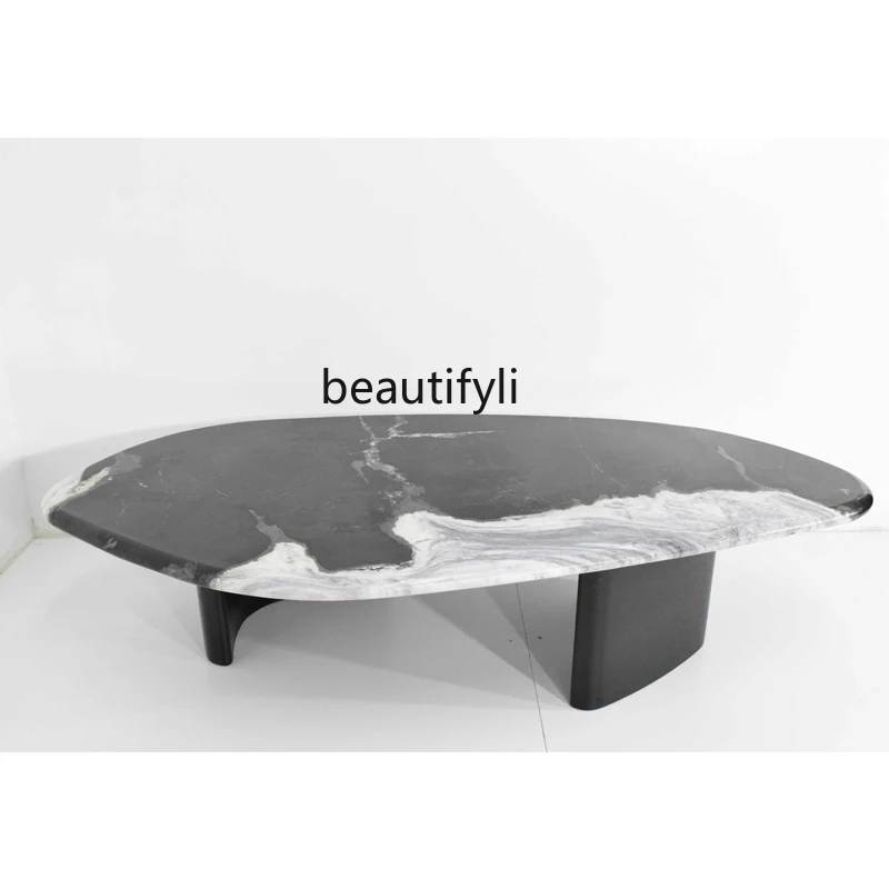 

zq Nordic Natural Marble Tea Table Personality Creative Showroom Tea Table Simple Modern