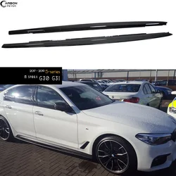 For BMW 2017 - 2019 5 Series G30 G31 M Sport Bumpers Only MPerf ABS PP Material Side Skirt Extensions Fit , Perfect Fitment