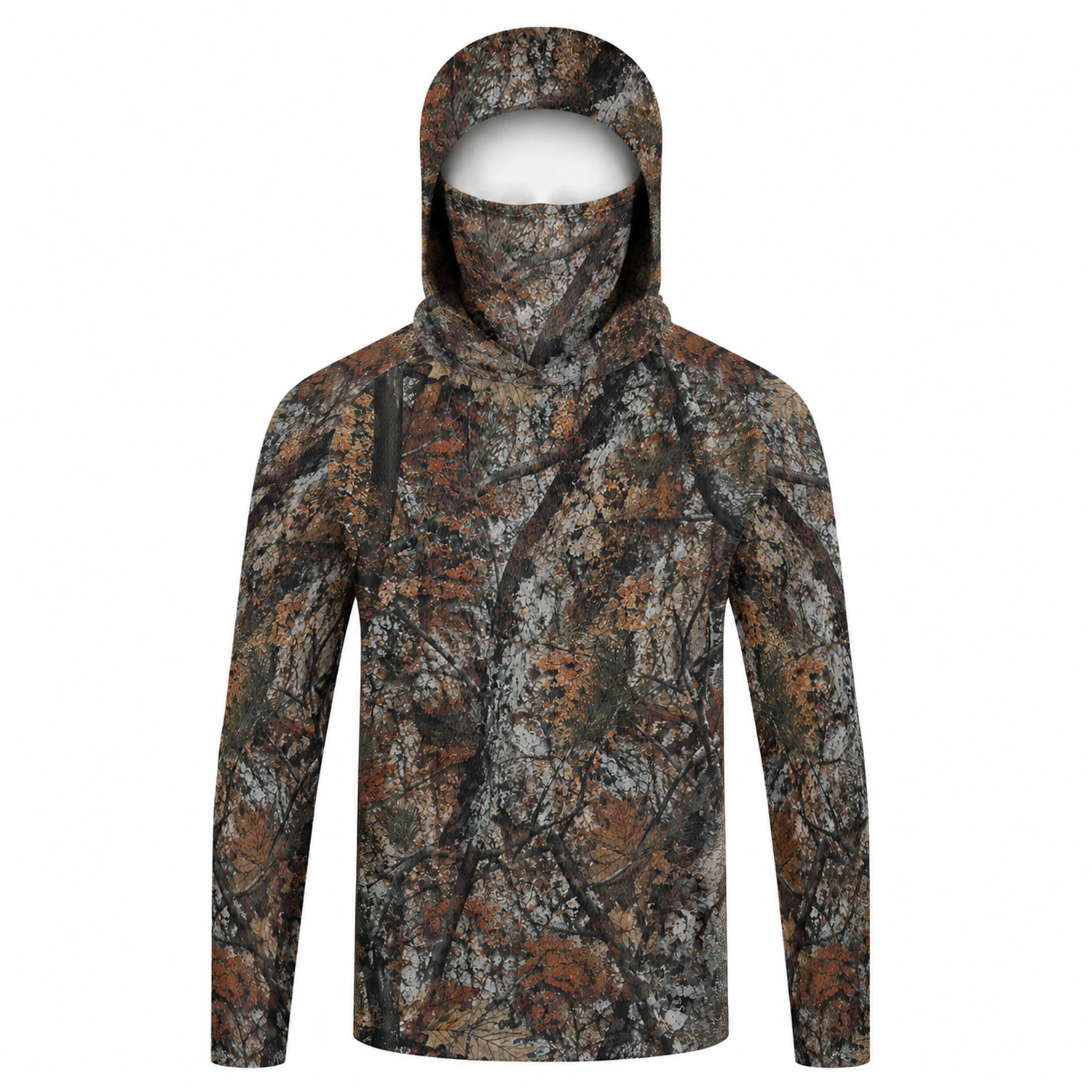 Fishing Shirt Hooded Men Fishing Clothes Outdoor Summer Mask Hoodie Sun Uv Protection Performance Jersey view 5
