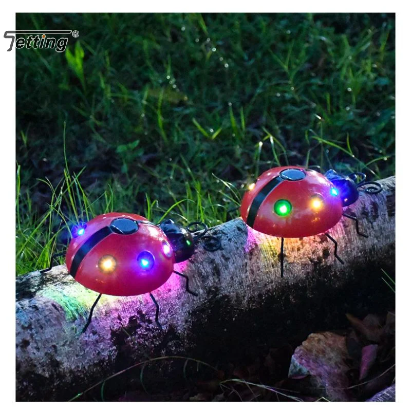 

1Pcs Solar Ladybug Light Outdoor Waterproof LED Garden Decor Wall Hanging Lawn Lighting For Yard Patio Statue
