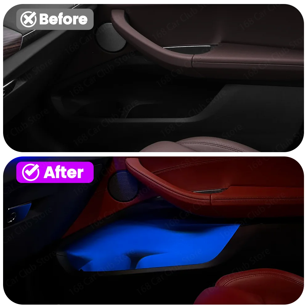 LED Original 11 Color Ambient Light Storage Box Light For BMW G20 G22 G42 G01 G02 X3 X4 Car Plug and Play, Easy to Install