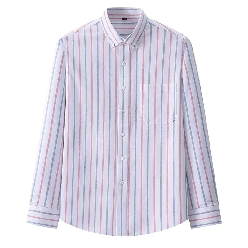

Spring Long Sleeves Shirts for Man Cotton Autumn Slim-fit Men Dress Shirt Business Work Tops Mens Clothing