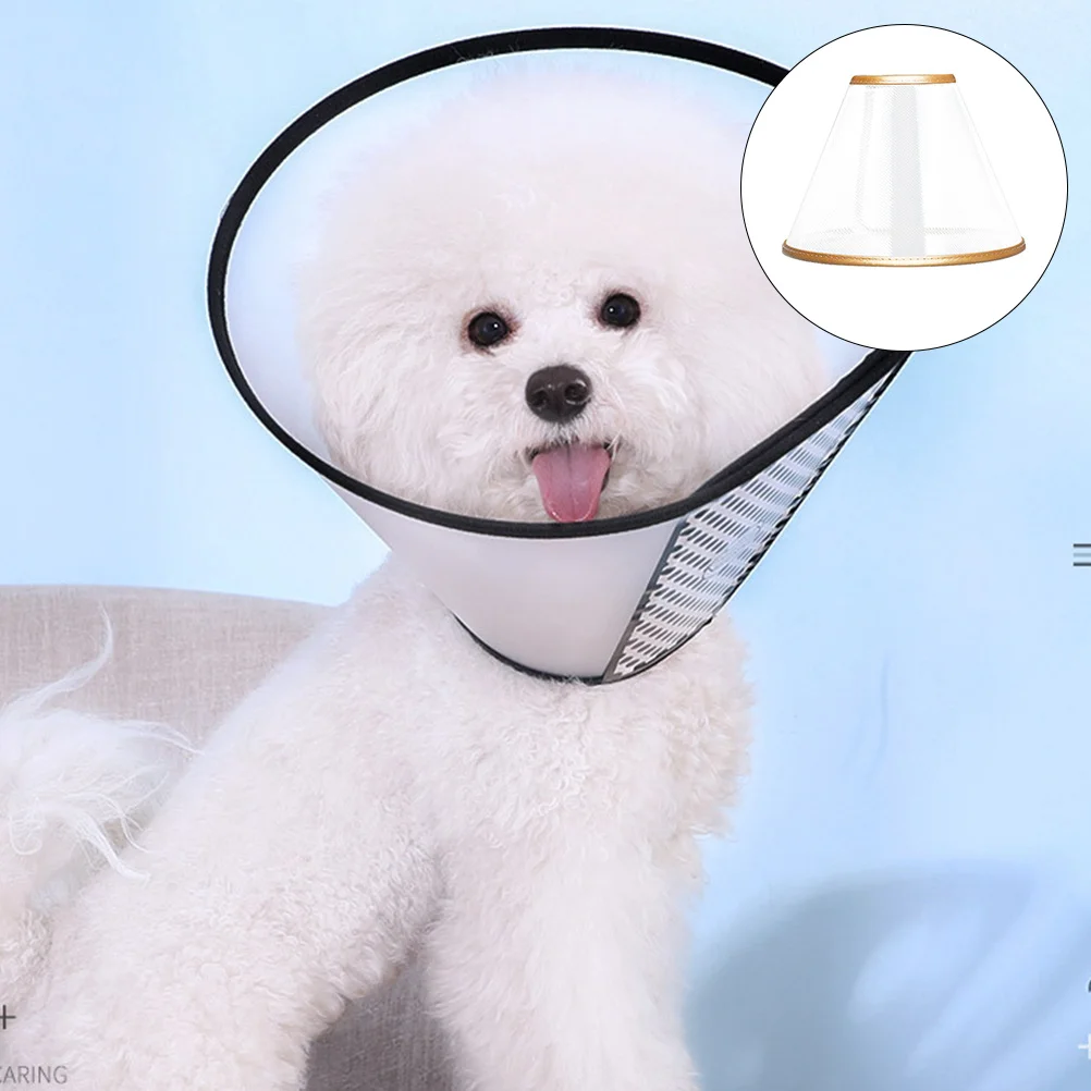 1 قطعة طوق استعادة الحيوانات الأليفة قابل للتعديل واسعة مكافحة لدغة مكافحة لعق بولي كلوريد الفينيل Pu دائم للجروح مشاكل الجلد بعد العملية الكلب