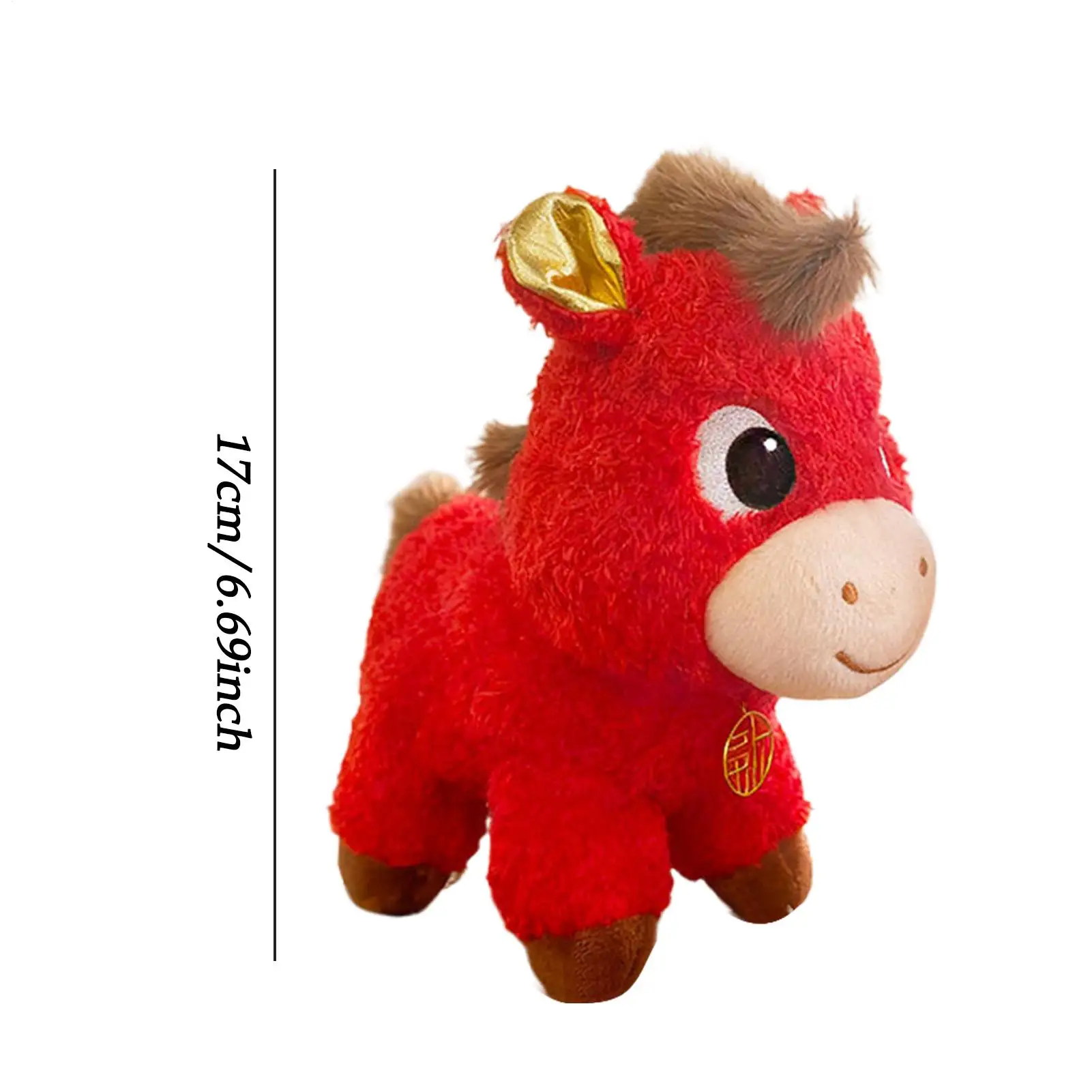 ตุ๊กตาสัตว์นุ่มสำหรับเด็กผู้หญิง สีแดงนำโชค ตุ๊กตาสัตว์มงคลต้อนรับปีใหม่ ปีมะโรง ของเล่นตุ๊กตาผ้าสำหรับโซฟา โต๊ะข้างเตียง เตียงนอน ห้องเด็ก