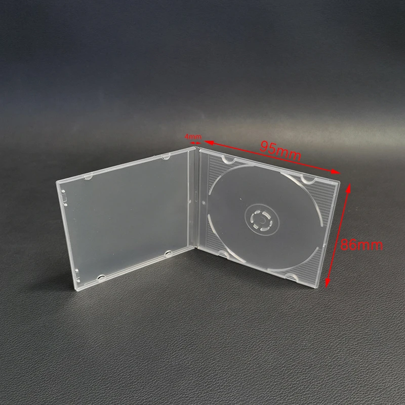 1Pc 8CM Transparent PP Ultrathin Standard DVD Case 3Inch CD Package Portable CD Storage Box