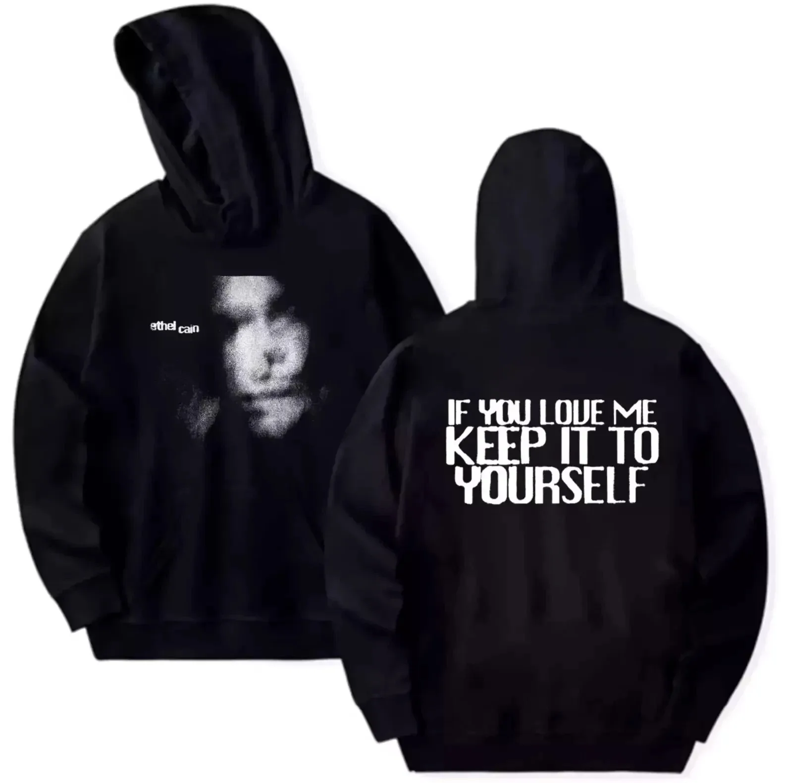 Ethel Cain Tour Merchandise, Fan-Geschenke, Unisex Schwarzer Hoodie, Bestes Geschenk für Herren Alltags-Hoodie, Exklusiver Hoodie für Film-Enthusiasten – Detail 2