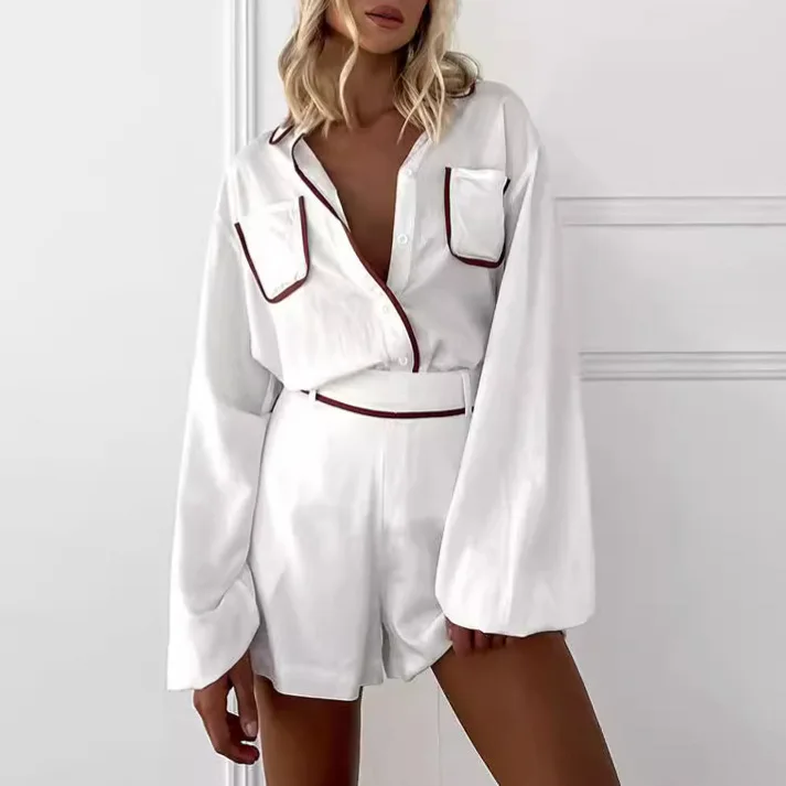 

French Fashion Casual Suit, Simple European Style Two-piece Set for Summer and Autumn
