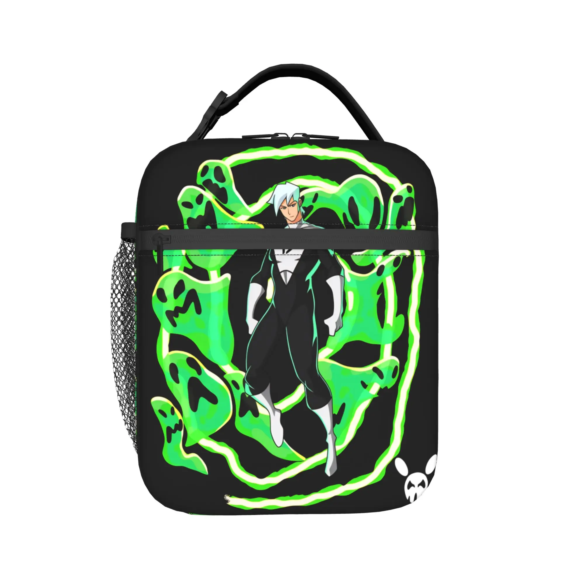 Danny Phantom Lunch Bag  Office Lunch Box For Adult Kawaii Designer Tote Food Bags Waterproof Convenient Cooler Bag