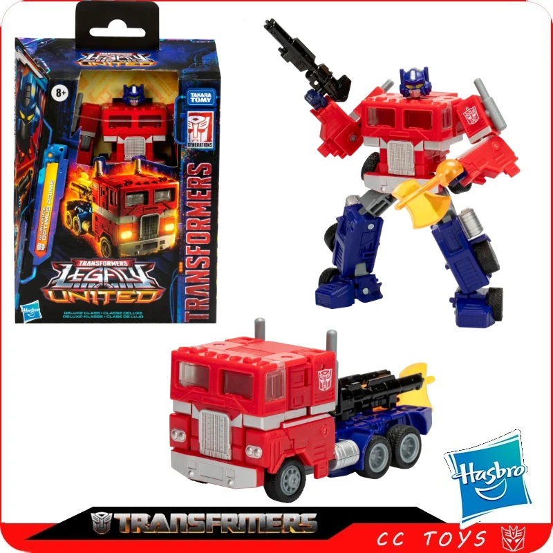 Hasbro – jouets Transformers Legacy United G1 Optimus Prime, modèles de films animés, robots, figurines d'action, cadeaux, loisirs, en Stock
