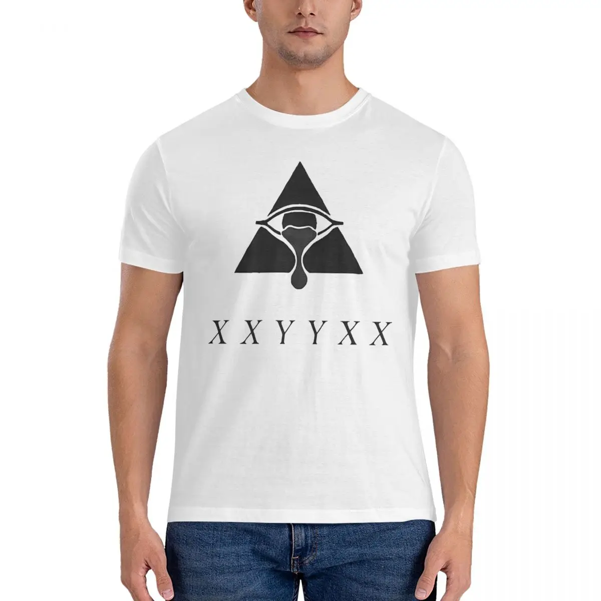 XXYYXX T-Shirts for Men Subliminal Novelty Cotton Tees Crew Neck Short Sleeve T Shirts Gift Tops