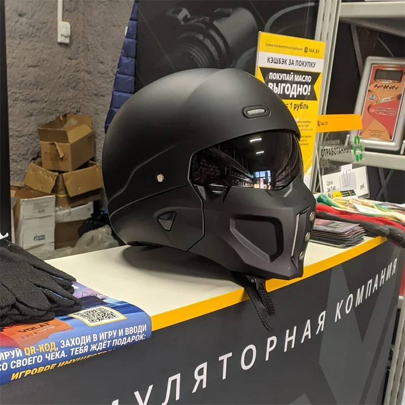 2026 New Scorpion Casco Retro Motorcycle Cascos Moto Locomotive Personality Multi-purpose Combination DOT Half Helmet
