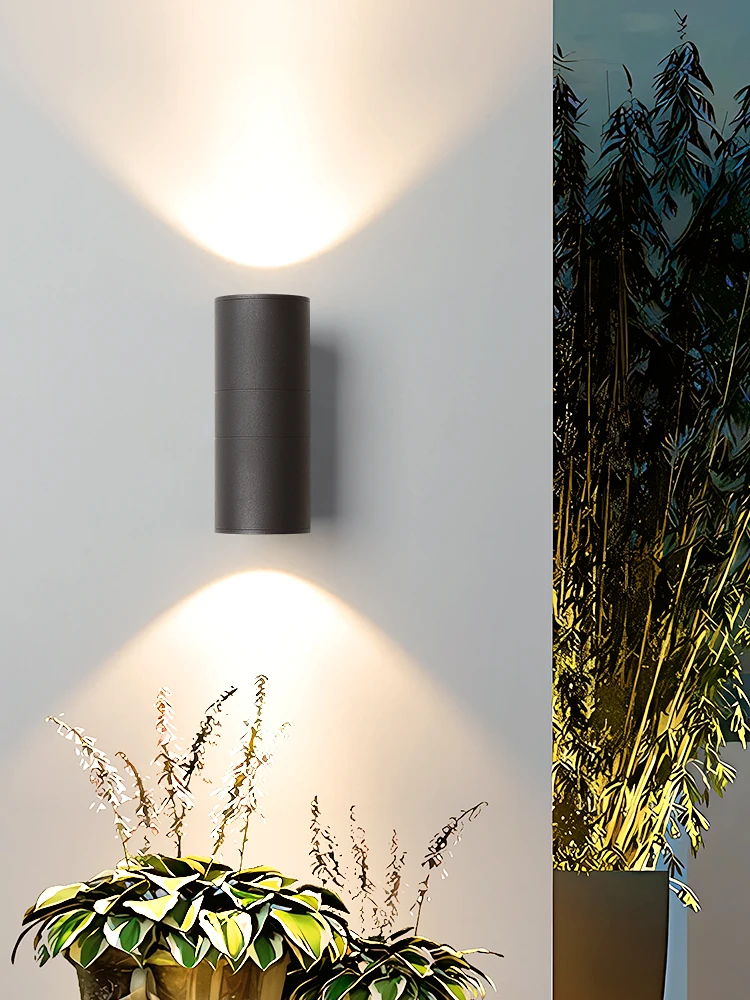 

Modern IP65 Waterproof Wall Lamp Outdoor Balcony Light LED Wall Fitting Courtyard Decorative Lamp Cylindrical Garden Porch Lamp