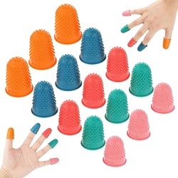 5PCS Silicone Finger Protectors Thimble Protectors Sleeve Tips Guard Fingertip Thumb Cots Pads for  Embroidery Sewing Cutting