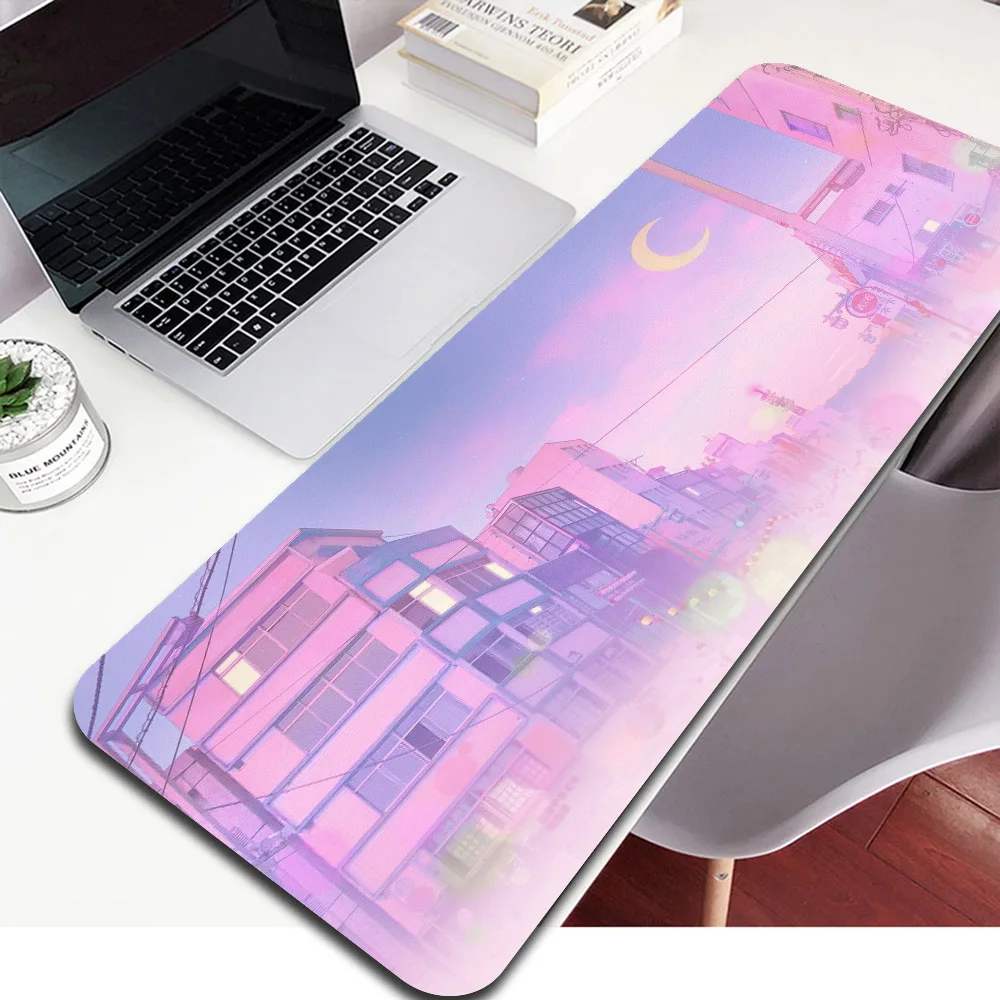 

MRGLZY Pink Landscape Girly Multiple Gamer Mouse Pad Rug Laptop Gaming Accessories Genshin Impact Desk Mat for Csgo Mousepad xxl