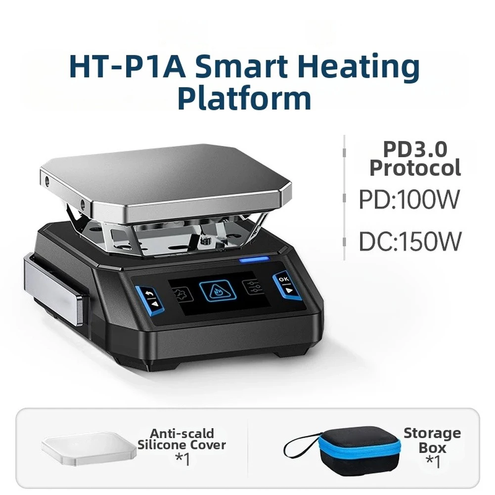 HT-P1 Intelligent Heating System with Color Screen Display and Dual Mode Operation for PCB Assembly and Repair Work