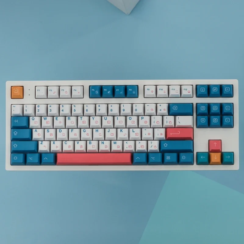 

1 комплект GMK 129 клавиш PING Cherry Profile PBT Double Shot Key Caps для переключателей Cherry Gateron MX Gamer Механическая игровая клавиатура