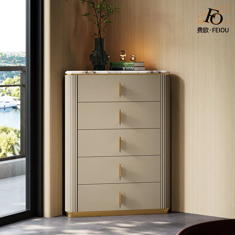 LMM light luxury chest of drawers Italian modern fashion storage drawer three four six bucket cabinet