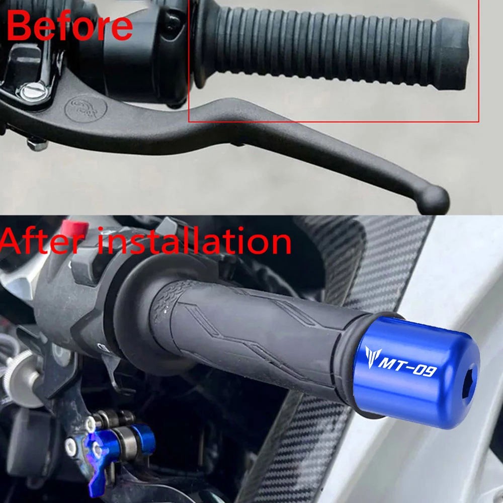 For YAMAHA MT-09 MT09 MT 09 TRACER GT 2014-2019 2020 2021 2022 2023 2024 Motorcycle Bar End Caps CNC Handlebar Grips Handle End