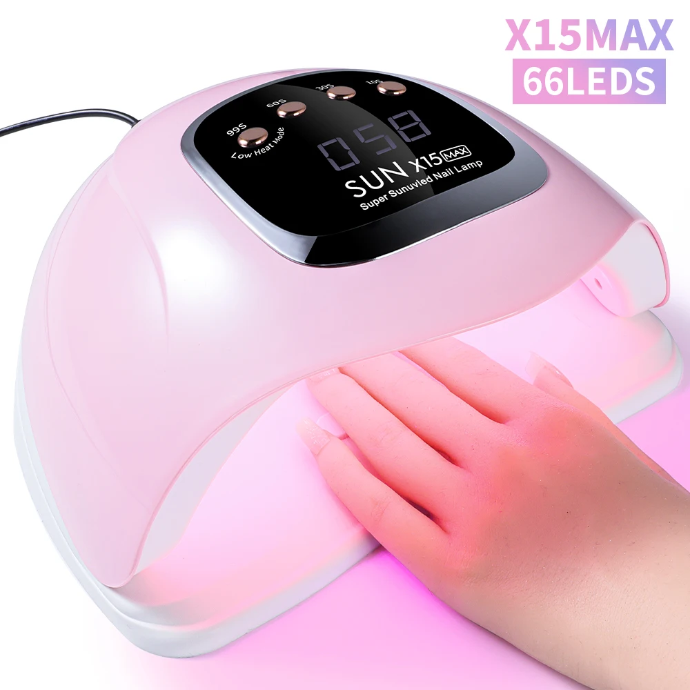 SUN X15 MAX Nail Art Lamp 66 UV LED Professional Gel Polish Dryer With 4 Timer Auto Sensors For Nail Salon Tools