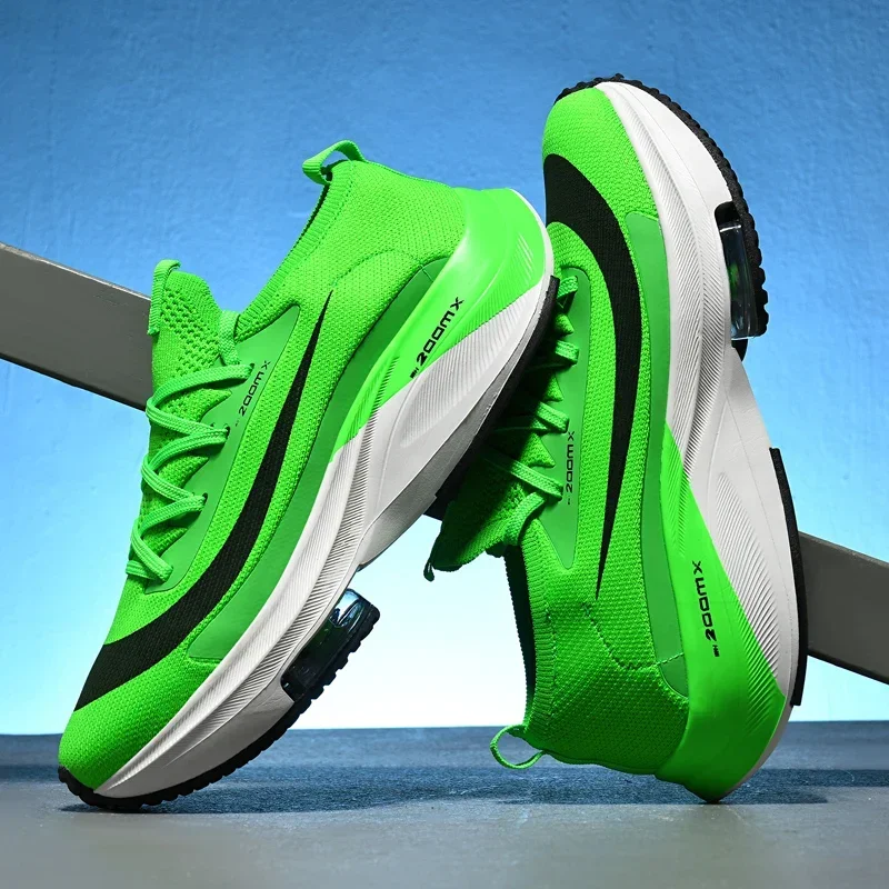 الرجال احذية الجري في الهواء الطلق الركض أحذية رياضية المدرب سباق توسيد أحذية فاخرة شبكة على الطرق الوعرة أحذية تنفس زوجين عدم الانزلاق
