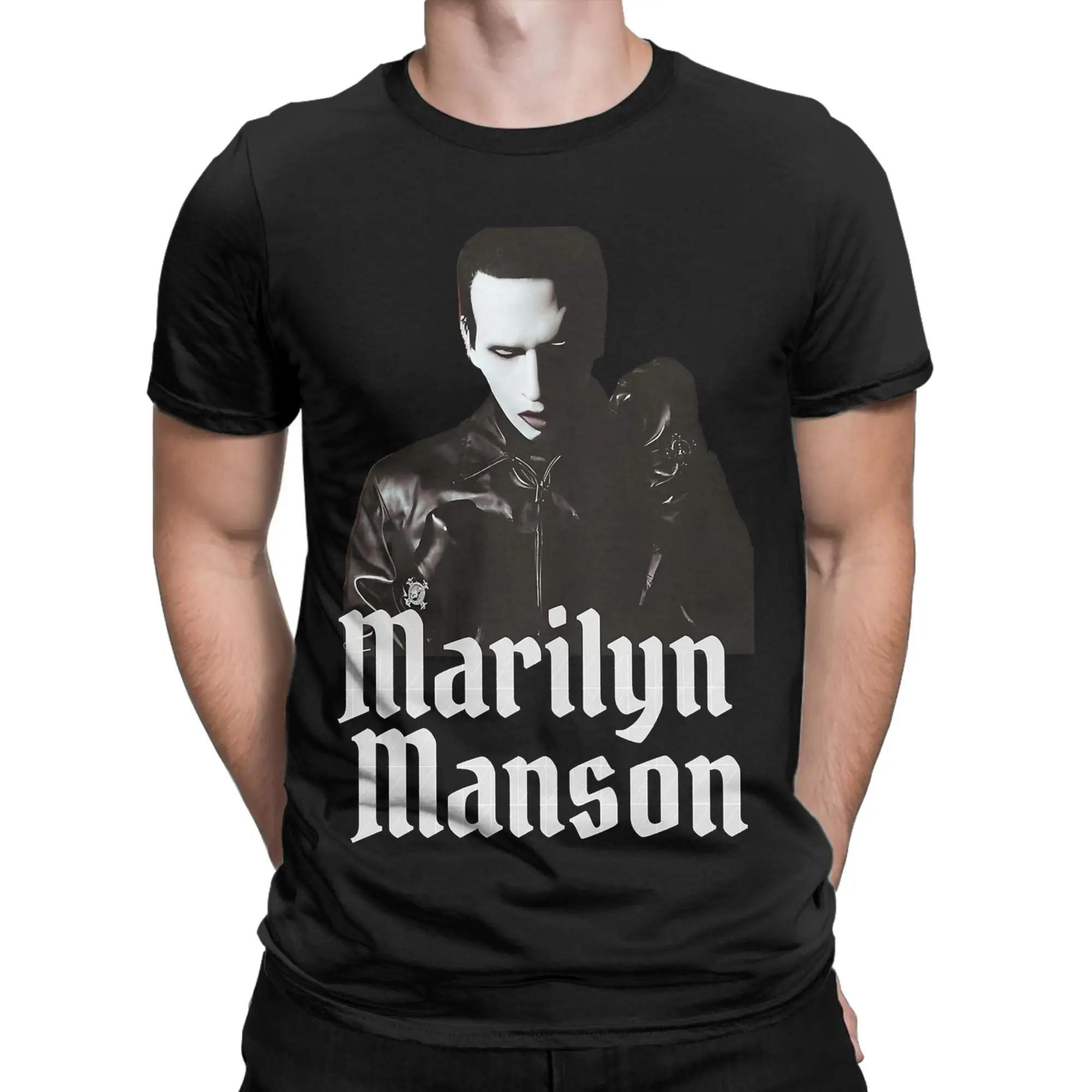

Men T-Shirts Marilyn Manson One Assassination Under God Fun Pure Cotton Tees Short Sleeve T Shirts Round Neck Clothes Gift Idea