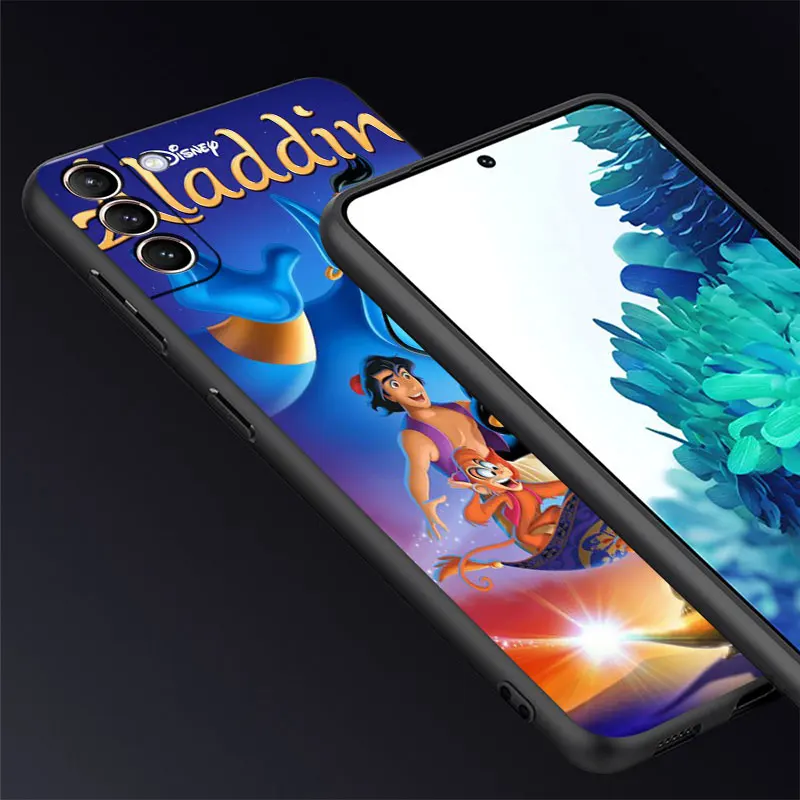 Disney Aladdin Jasmine Case For Samsung Galaxy S22 Ultra S23 S20 FE S21 Plus S10 S10e S9 S8 S24 Black Mobile TPU Phone Cover