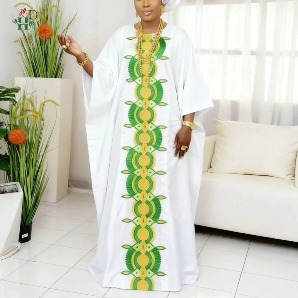 H&D 2026 Nuevos Vestidos Africanos para Mujer, Vestidos Turcos de Lujo, Elegantes Abayas de Dubái, Bordados, Traje Tradicional Nigeriano para Mujer
