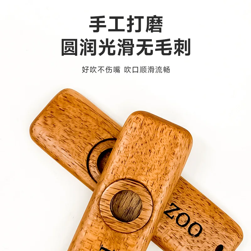 Wooden Kazoo Wooden Flute Accompaniment Instrument Solid Wood Flute Accompaniment