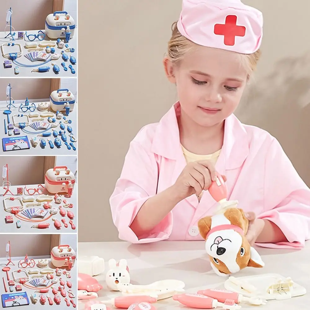 

Pink Blue Simulation Medicine Box Plastic Playing House Mini Medicine Case Scene Model Parent-child Game Pretend Toy Unisex