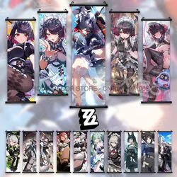 Zenless Zone Zero Poster Hoshimi Miyabi Scroll Picture Game Hanging Painting Grace Howard Home Decor Zhu Yuan Anime Wall Artwork