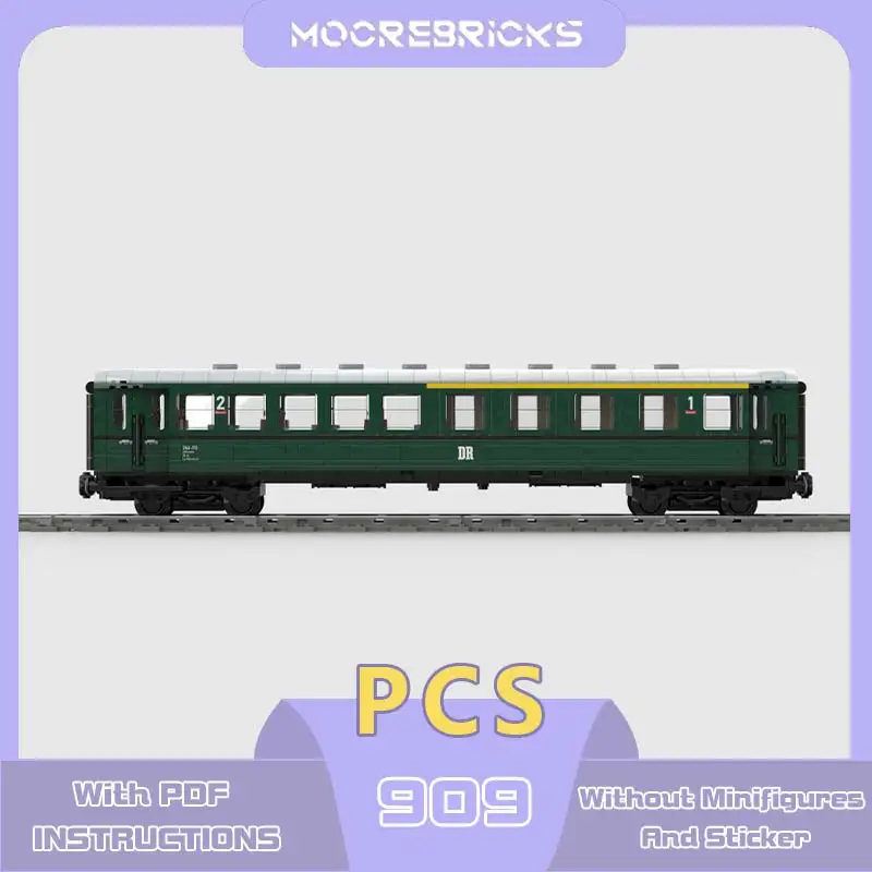 Railway Series Steam Engine BR01 With Era III Coaches Building Blocks City Train Carriage Model Small Particle Bricks Toy Gift