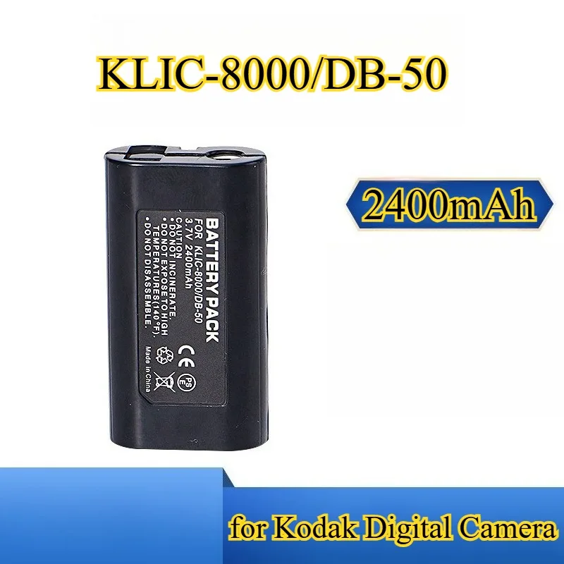 KLIC-8000 DB-50 Bateria 2400mAh do aparatu Kodak Z1012 IS Z1015 IS Z1085 IS Z812 IS Zx1 Akumulator litowo-jonowy do aparatu cyfrowego