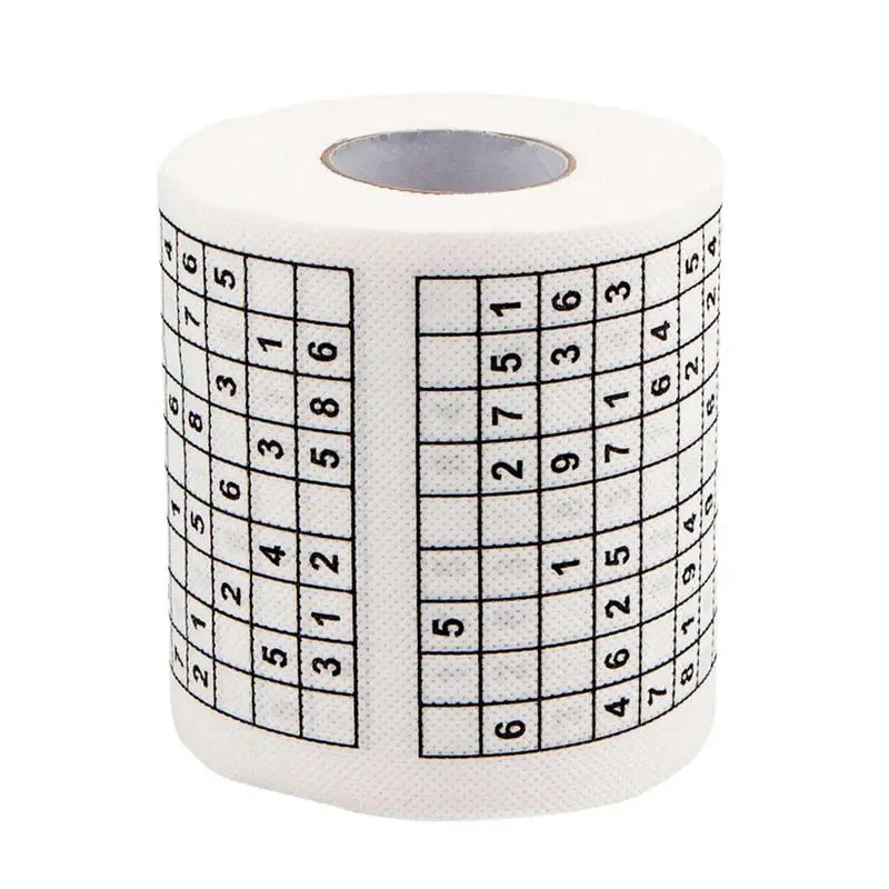 Sudoku Toilet Paper Funny Toilet Paper Wood Pulp Novelty Number Sudoku Printed Toilet Paper For Home Good Puzzle Game