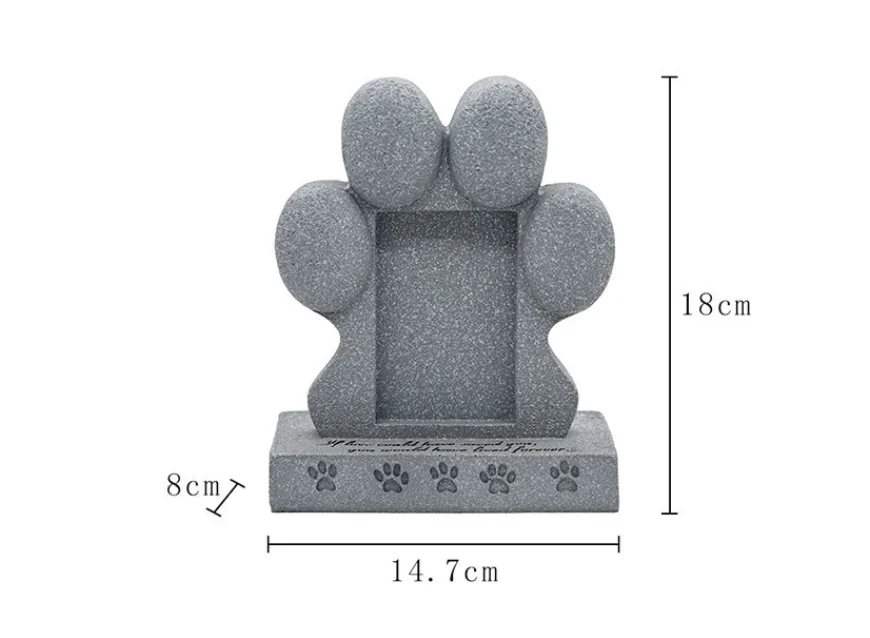 التخصيص مبيعات المصنع مباشرة الراتنج الحيوانات الأليفة شواهد القبور صور مخصصة تذكار الحيوانات الأليفة المفقودة #6