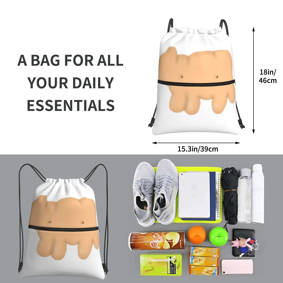 Animal Cracker Gang Portable Backpacks Drawstring Bag Fashion Drawstring Bundle Pocket Shoes Bags For School Students