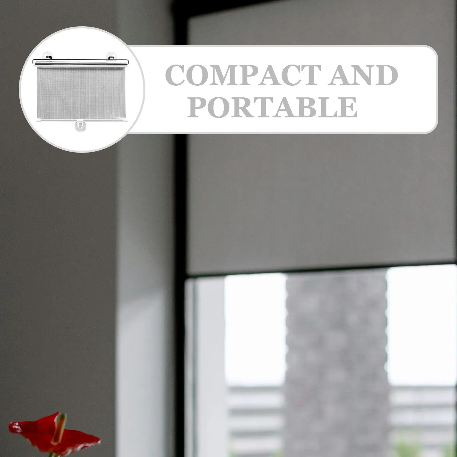 Suction Cup Window Shade Blackout Curtains for Bedroom Living Room Kitchen Balcony Nail-Free Easy Install Sun Block Privacy