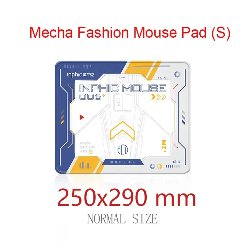 Mouse Pad Anti-Slip Rubber Gaming Mouse Pad Keyboard Pad PD60 Office Gaming Use Sci-Fi Mecha Style Mouse Mat Desk Pads 25X30CM