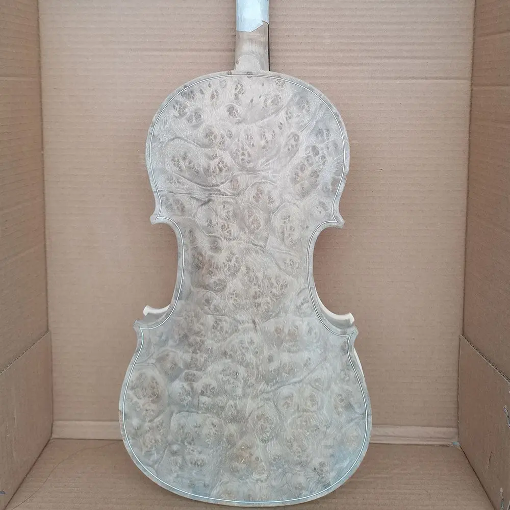 

Birdeye Maple white embryo violin unfinished white maple wood violin 4/4 3/4 solid wood DIY white violin Accessories with ebony