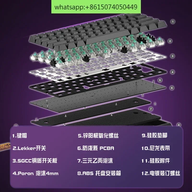 WOOTING العلامة التجارية الجديدة 60HE + لوحة مفاتيح ذات محور مغناطيسي ZywOo لوحة مفاتيح 61 مفتاحًا #4