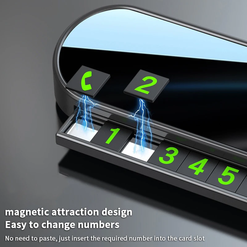 (BF06)Car Phone Number Card Temporary Parking Card Plate Can Be Hidden Telephone Number Car Park Stop Automobile Styling