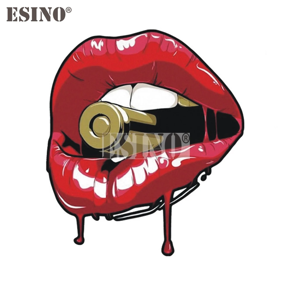 Sexy Lips Cartoon PVC Adhesive Decal Waterproof Car Body Trunk Pattern Vinyl