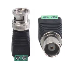 5pcs Adapter Converter BNC Male to AV Screw Camera CCTV Video Security System Balum Terminal Coaxial Coax CAT5 BNC Male AQJG