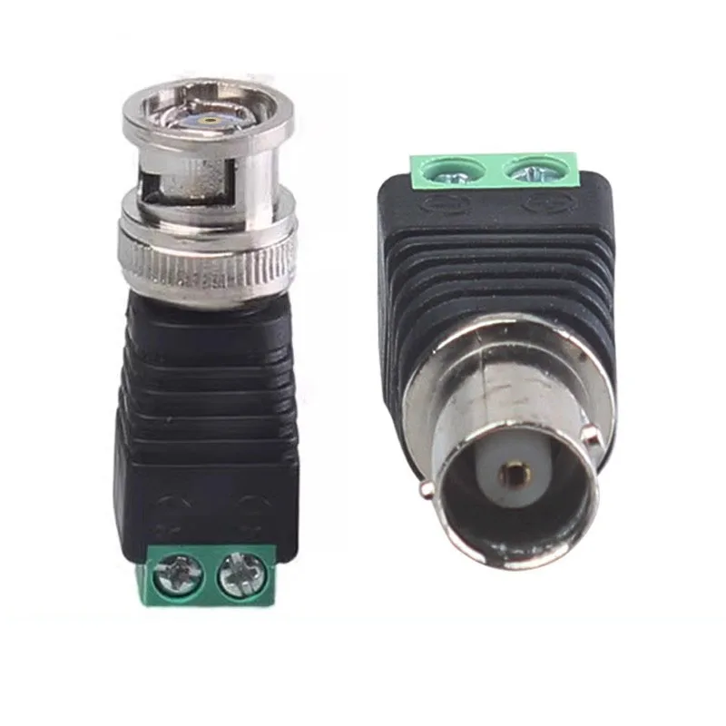 5pcs Adapter Converter BNC Male to AV Screw Camera CCTV Video Security System Balum Terminal Coaxial Coax CAT5 BNC Male AQJG