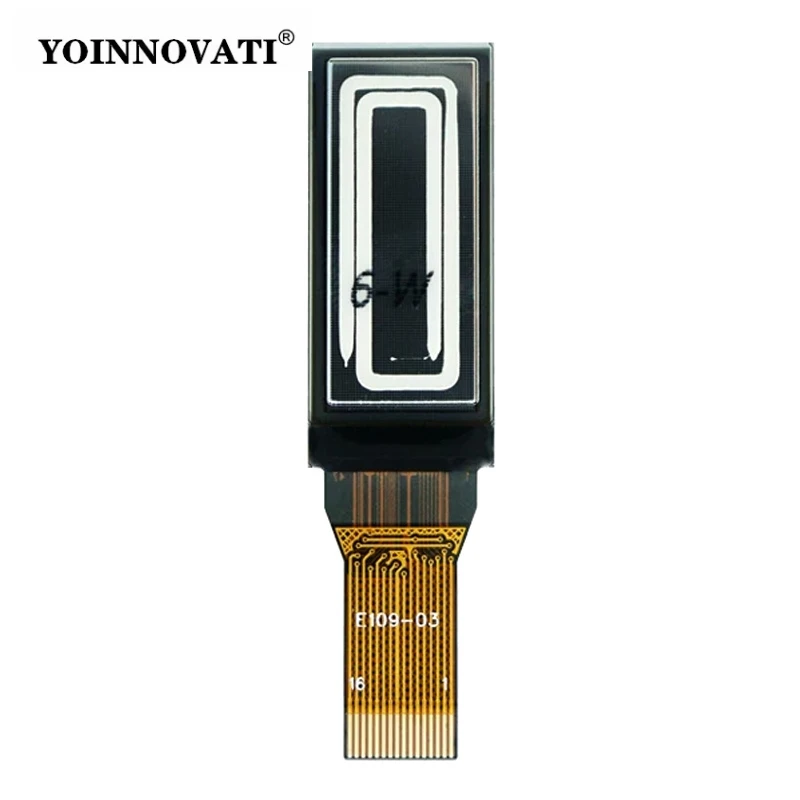 1.09 Inch OLED LCD Screen SSD1312 Small Display 64x128 Resolution Monochrome White SPI/IIC Interface 16-Pin Plug-in Module